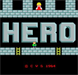Title screen of Hero on the Arcade.