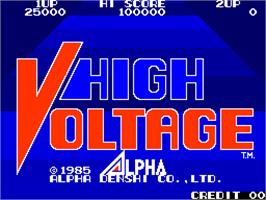 Title screen of High Voltage on the Arcade.
