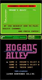 Title screen of Hogan's Alley on the Arcade.