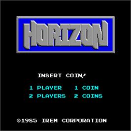 Title screen of Horizon on the Arcade.