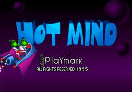 Title screen of Hot Mind on the Arcade.