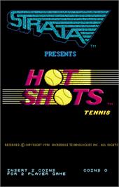 Title screen of Hot Shots Tennis on the Arcade.