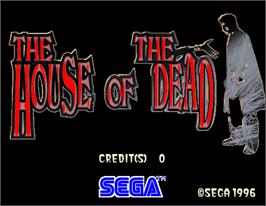 Title screen of House of the Dead on the Arcade.