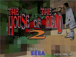 Title screen of House of the Dead 2 on the Arcade.