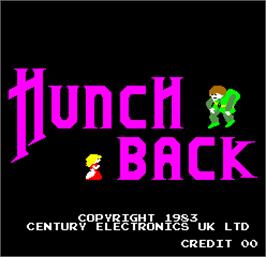 Title screen of Hunchback on the Arcade.
