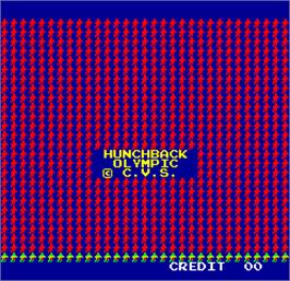 Title screen of Hunchback Olympic on the Arcade.