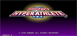 Title screen of Hyper Athlete on the Arcade.