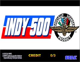 Title screen of INDY 500 Deluxe on the Arcade.
