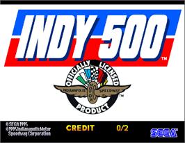 Title screen of INDY 500 Twin on the Arcade.