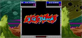 Title screen of IQ-Block on the Arcade.