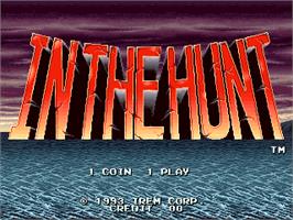 Title screen of In The Hunt on the Arcade.