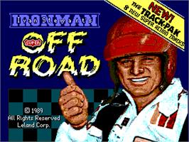 Title screen of Ironman Ivan Stewart's Super Off-Road Track-Pak on the Arcade.