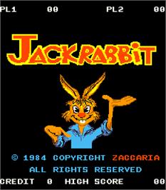 Title screen of Jack Rabbit on the Arcade.