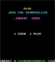 Title screen of Jack the Giantkiller on the Arcade.