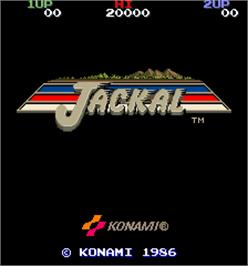 Title screen of Jackal on the Arcade.