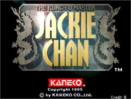 Title screen of Jackie Chan - The Kung-Fu Master on the Arcade.