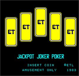 Title screen of Jackpot Joker Poker on the Arcade.