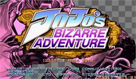 Title screen of JoJo's Bizarre Adventure on the Arcade.