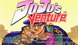 Title screen of JoJo's Venture on the Arcade.