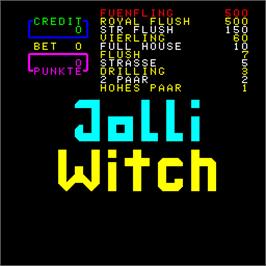 Title screen of Jolli Witch on the Arcade.