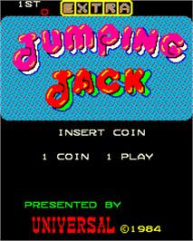 Title screen of Jumping Jack on the Arcade.