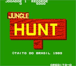 Title screen of Jungle Hunt on the Arcade.