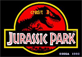 Title screen of Jurassic Park on the Arcade.