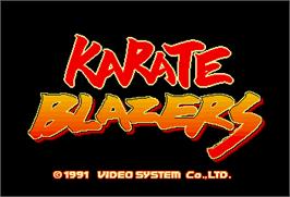 Title screen of Karate Blazers on the Arcade.