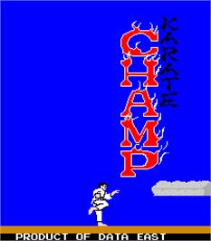 Title screen of Karate Champ on the Arcade.