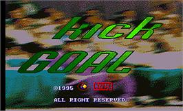 Title screen of Kick Goal on the Arcade.
