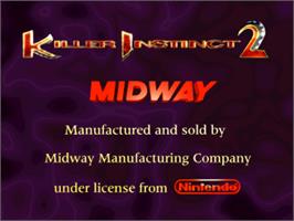 Title screen of Killer Instinct 2 on the Arcade.