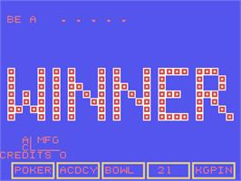 Title screen of King Pin Multi-Game on the Arcade.