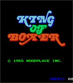 Title screen of King of Boxer on the Arcade.