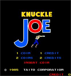 Title screen of Knuckle Joe on the Arcade.