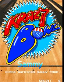 Title screen of Krazy Bowl on the Arcade.