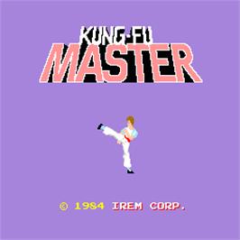 Title screen of Kung-Fu Master on the Arcade.
