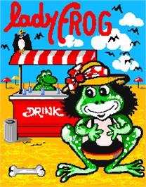 Title screen of Lady Frog on the Arcade.