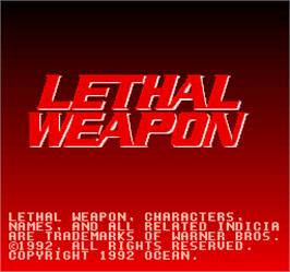 Title screen of Lethal Weapon on the Arcade.