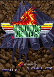 Title screen of Lightning Fighters on the Arcade.