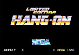 Title screen of Limited Edition Hang-On on the Arcade.