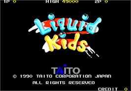 Title screen of Liquid Kids on the Arcade.