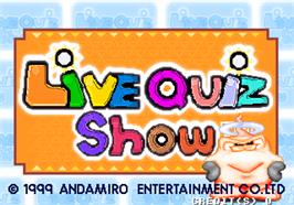 Title screen of Live Quiz Show on the Arcade.