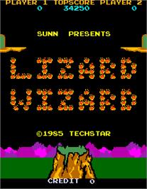 Title screen of Lizard Wizard on the Arcade.