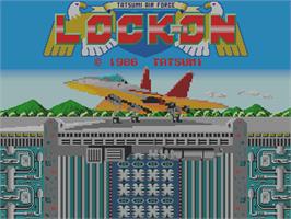 Title screen of Lock-On on the Arcade.