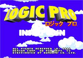 Title screen of Logic Pro on the Arcade.