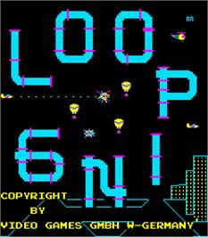 Title screen of Looping on the Arcade.
