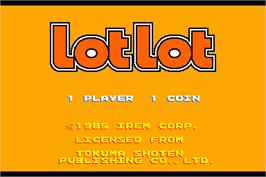 Title screen of Lot Lot on the Arcade.