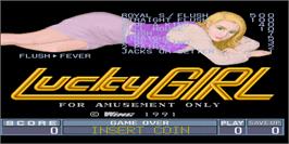 Title screen of Lucky Girl on the Arcade.