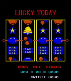 Title screen of Lucky Today on the Arcade.