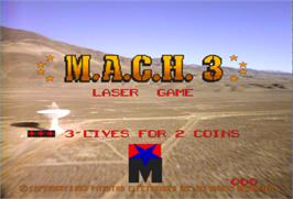Title screen of M.A.C.H. 3 on the Arcade.